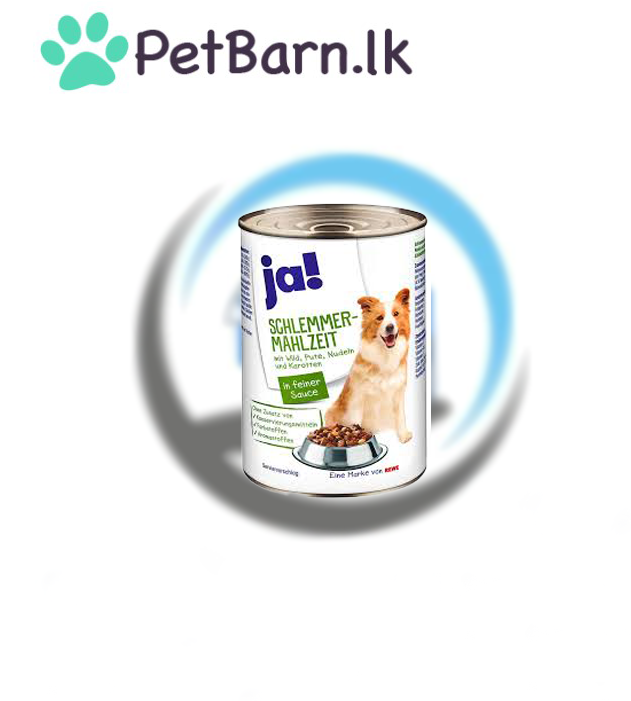 Ja! Game,Turkey Noodles & Carrots In Delicious Sause Wet Dog Food Can 400g