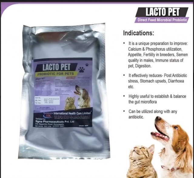 LACTO PET ( Probiotic Powder Supplements For Pets) 200g Buy Online in