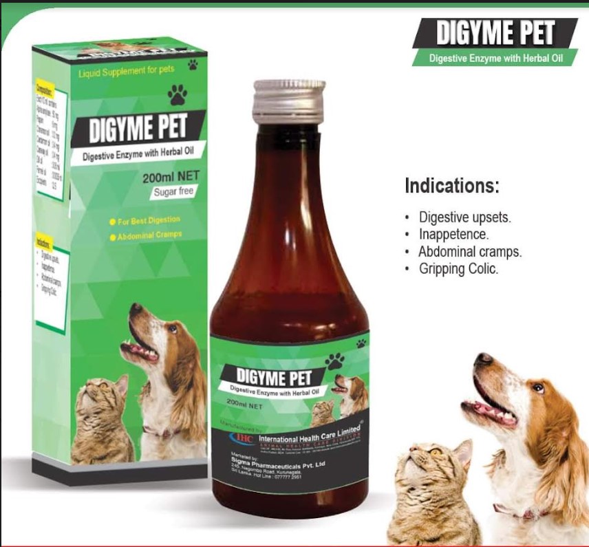 DIGYME PET (Digestive Enzyme With Herbal Oil )200ml Buy Online in Sri